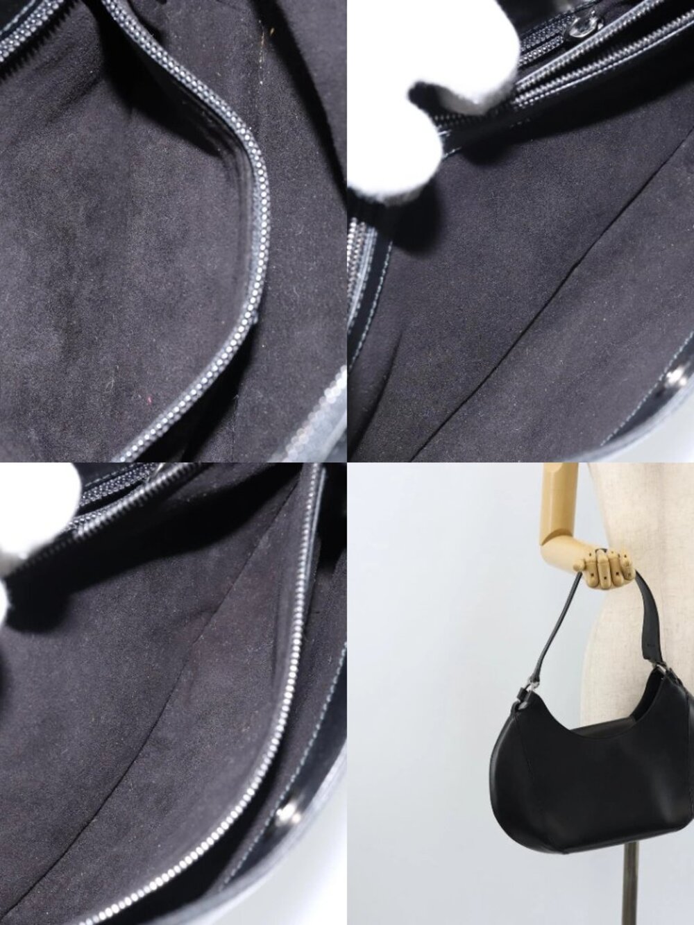 Salvatore Ferragamo Shoulder Bag Leather Black Auth ka2654A - Picture 15 of 16